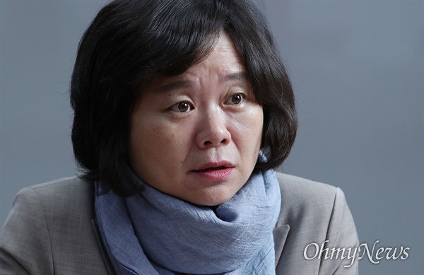 4·15 총선에서 낙선한 이정미 정의당 의원이 15일 오전 서울 여의도 국회 의원회관에서 <오마이뉴스>와 인터뷰하고 있다. 