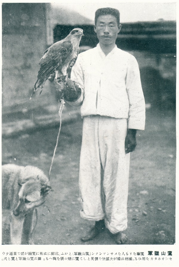 매 사냥꾼을 찍은 1930년 사진
