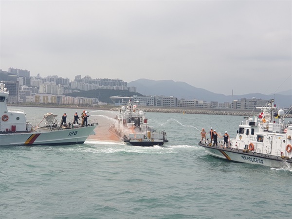 국제여객선 테러상황에 대비한 실전형 현장훈련.