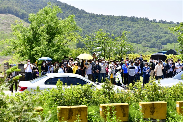5월 23일 김해 봉하마을 고 노무현 전 대통령 묘역에서 열린 11주기 추도식.