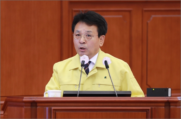 대전시의회 오광영(더불어민주당, 유성2)의원이 4일 열린 시정질의에서 발언을 하고 있다.
