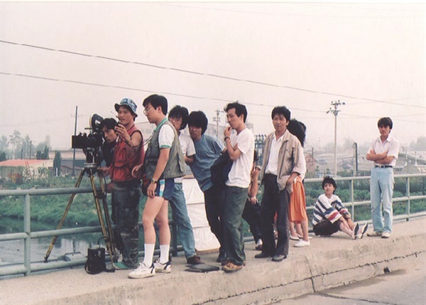  1988년 <오! 꿈의 나라>를 촬영하고 있는 장산곶매