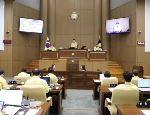  26일, 마포구의회 본회의장에서 제239회 서울특별시 마포구의회 1차 정례회 본회의가 진행되고 있다. 