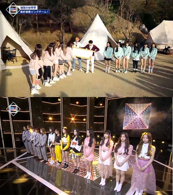  JYP가 일본 내 신인 걸그룹(니쥬) 데뷔 오디션으로 진행한 '니지 프로젝트'의 주요 장면