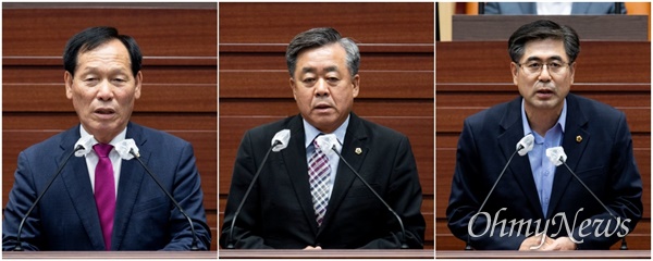 경북도의회는 3일 오후 임시횔르 열고 제11대 후반기 의정을 이끌어갈 의장에 고우현 의원을, 부의장에 김희수, 도기욱 의원을 선출했다.