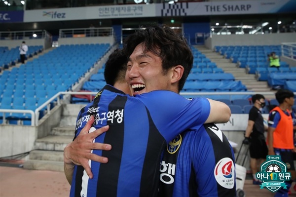  11일 인천축구전용구장에서 벌어진 2020 K리그 원 11라운드 상주 상무와 인천 유나이티드의 경기 장면. 인천 지언학 선수의 모습. 