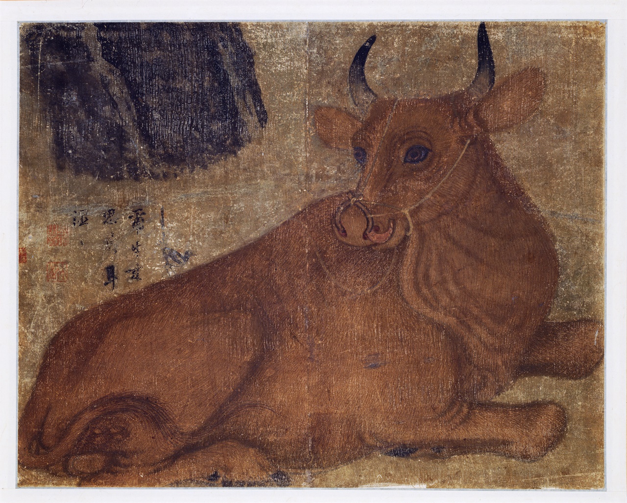 조선 중기의 문인화가 김식이 그린 누워 있는 소(金埴筆臥牛圖)