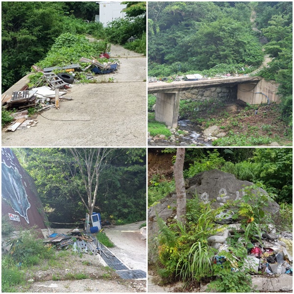 울릉도 곳곳에 방치된 쓰레기가 주민과 여행객들의 원성을 사고 있다.