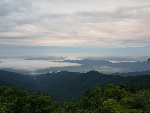 노고단에서 바라본 지리산 운해