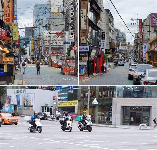31일 정부의 사회적 거리두기 2.5단계 격상을 시작한 날 서울 강남 신논현역 일대 모습은 다른 때와 달리 북적이는 사람들을 보기 힘들었고 배달하는 이들로 가득했다.