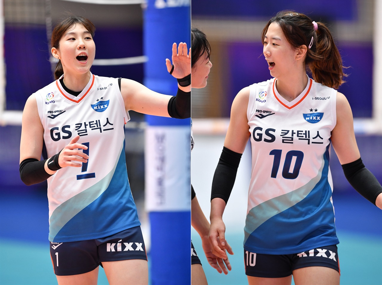  GS칼텍스 이소영(왼쪽)-강소휘 선수... 2020 KOVO컵 대회 