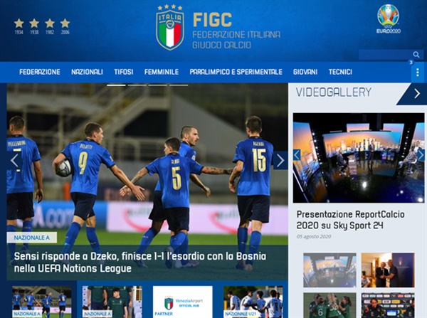 이탈리아 대표팀 이탈리아가 보스니아와의 UEFA 네이션스리그 홈 경기에서 후반 22분 터진 센시의 동점골로 1-1 무승부를 거뒀다. 