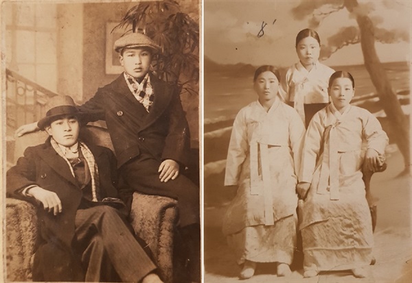 오른쪽에 계신 분들이 나의 부모님이다. 1916년생인 아버지는 1930년대에, 1924년생인 어머니는 1940년대에 이 사진들을 촬영했다. 
