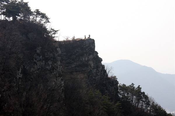 구미 천생산성 북쪽 끝 부분의 풍경