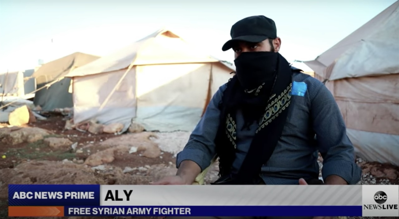 ABC 방송과 인터뷰 중인 시리아 용병