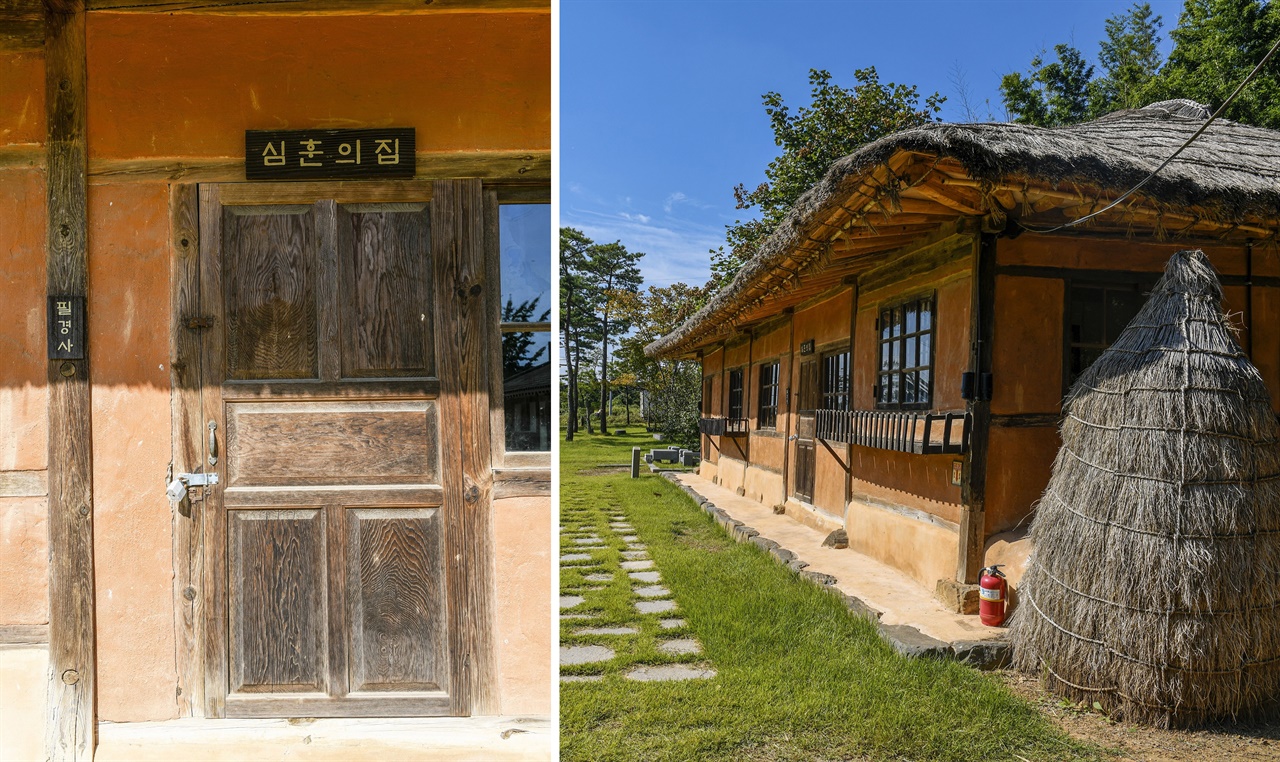 심훈 선생이 직접 설계했다는 필경사는 농촌 마을 풍경과 잘 어울리고 한국의 전통적인 외관이 친밀함을 전한다.  