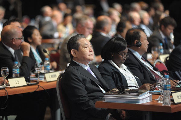 2013년 9월 9일 제125차 IOC총회에 참석한 이건희 회장. 