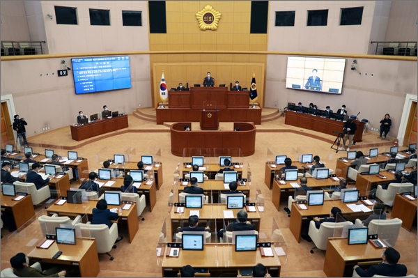 대전시의회 본회의 장면.