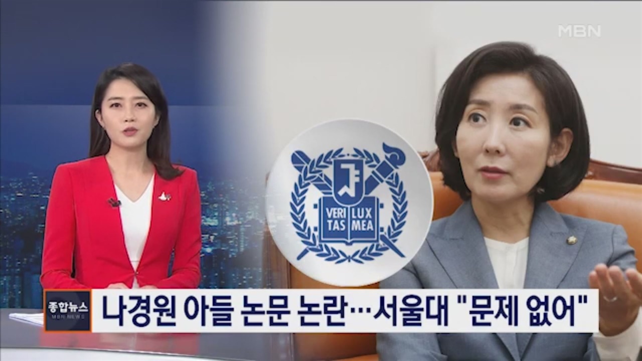 서울대 ‘문제 없음’ 결정만 부각해서 보도한 MBN <종합뉴스>(6/13)