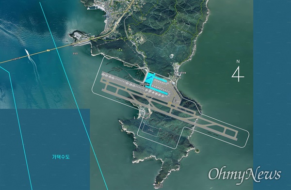 부산시가 공개한 가덕신공항 예상도.  김해신공항 검증위가 "근본 재검토"로 결론 내면서 가덕 신공항 추진가능성에 힘이 실릴 것으로 보인다.