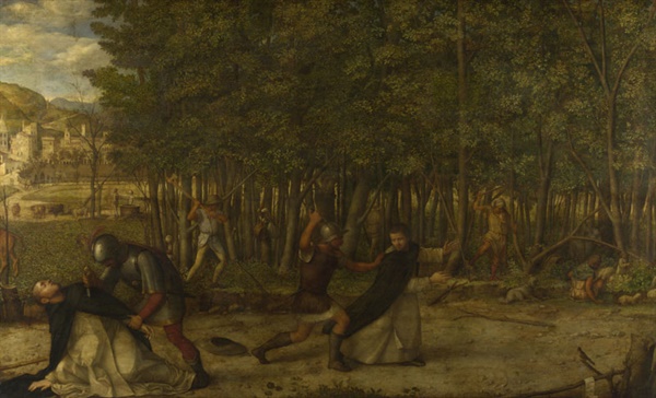 순교자 베드로의 암살(조반니 벨리니.1507년경. 런던 내셔널 갤러리.)
