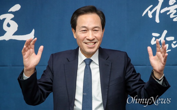 서울시장 보궐선거에 출마를 선언한 우상호 더불어민주당 의원.