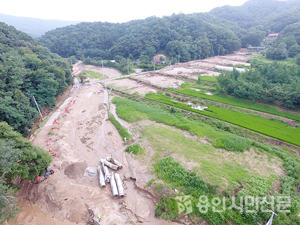 처인구 백암면 박곡리 수해현장