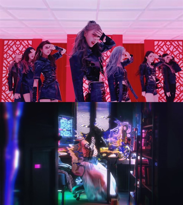  드림캐쳐의 신곡 'ODD EYE' 뮤직비디오의 한 장면.