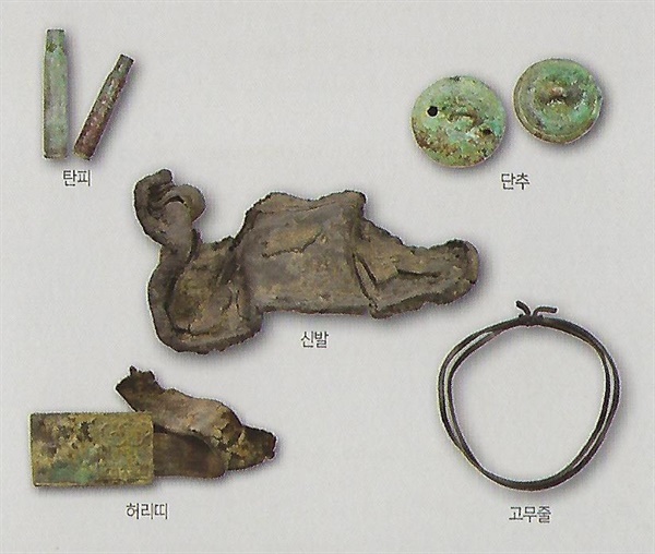 황방산에서 발굴된 유품 (출처: 전주대학교 박물관)