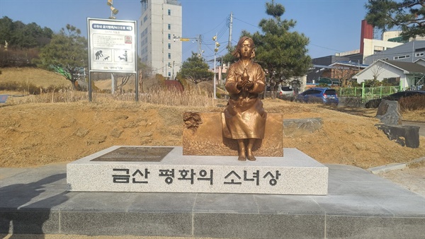 금산 평화의 소녀상 모습.