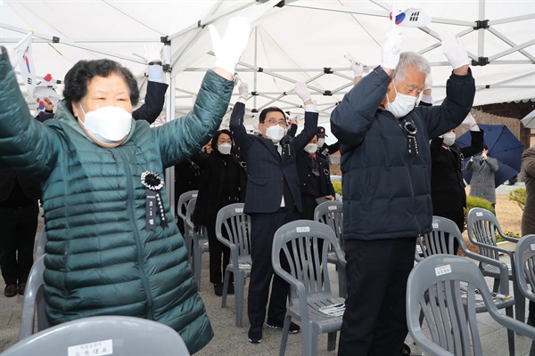 1일 마산합포구 진전면 임곡리에 있는 애국지사사당에서 열린 ‘애국지사 추모제, 추념식’