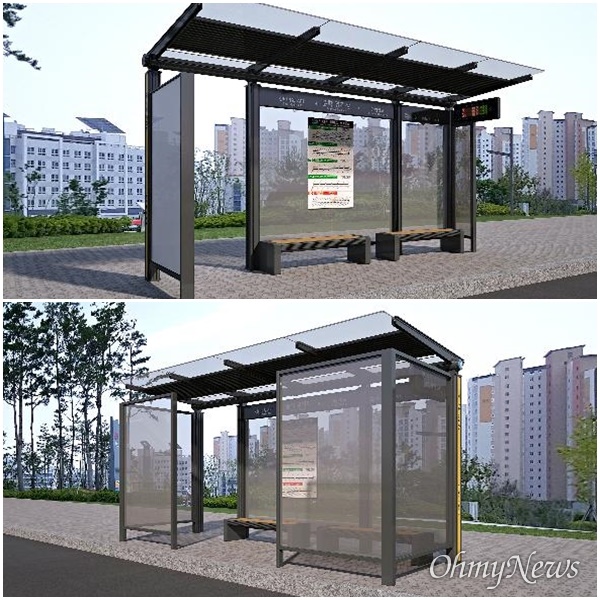 인천시는 올해 220억 원의 사업비를 들여 버스정류소에 공공와이파이 등을 설치하는 한편 냉·난방 시설 등을 보강할 계획이다. 사진은 개선된 버스승강장 모습.