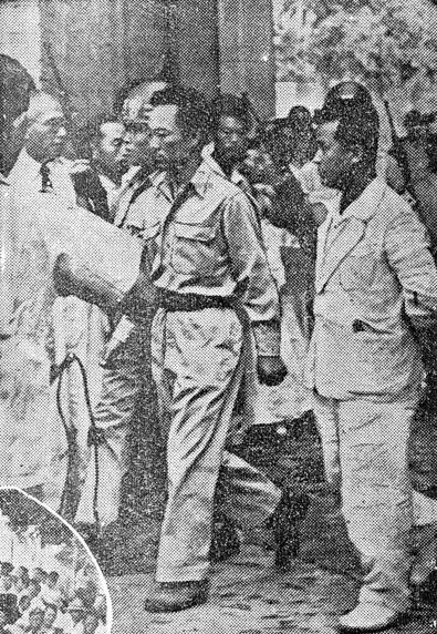 1949년 8월 3일, 백범 김구 암살 사건에 대한 재판 당시 범인 안두희의 모습 (1949년 8월 4일자 『동아일보 』보도사진)