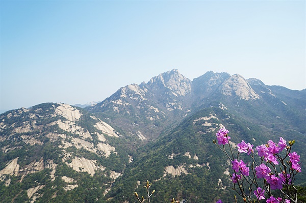 의상봉에서 바라본 백운대