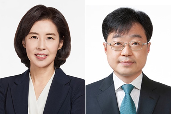 16일 임명된 신임 대통령비서실 대변인 박경미, 신임 법무비서관 서상범(사진 왼쪽부터). 