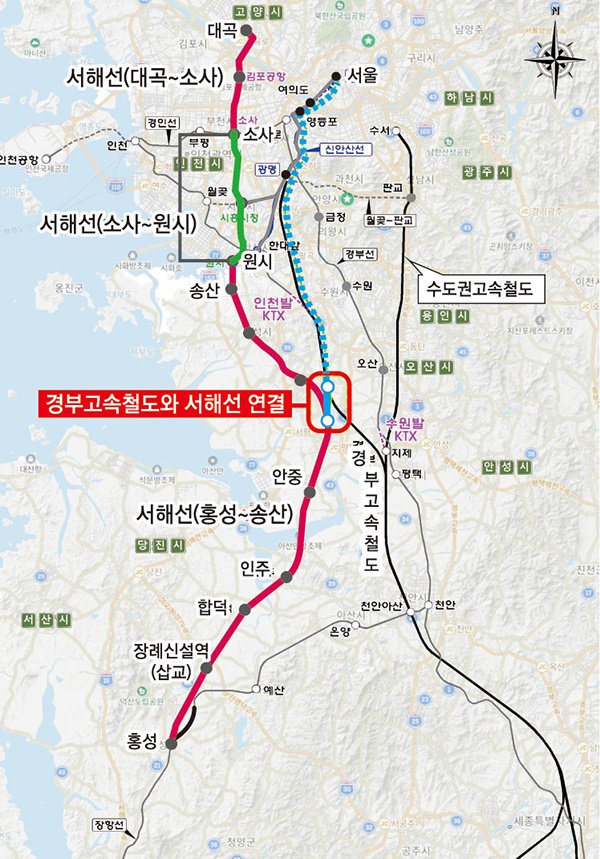 ‘제4차 국가철도망구축계획(안)’에 신규·추가검토사업으로 반영한 노선도.
