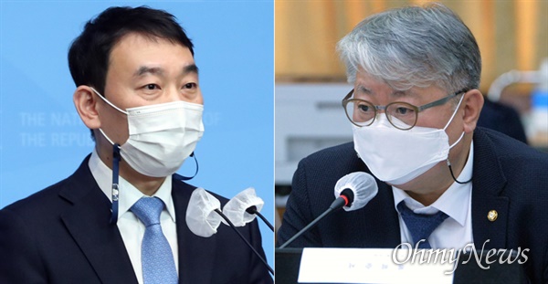 왼쪽부터 김용민 더불어민주당 의원, 조응천 민주당 의원. 