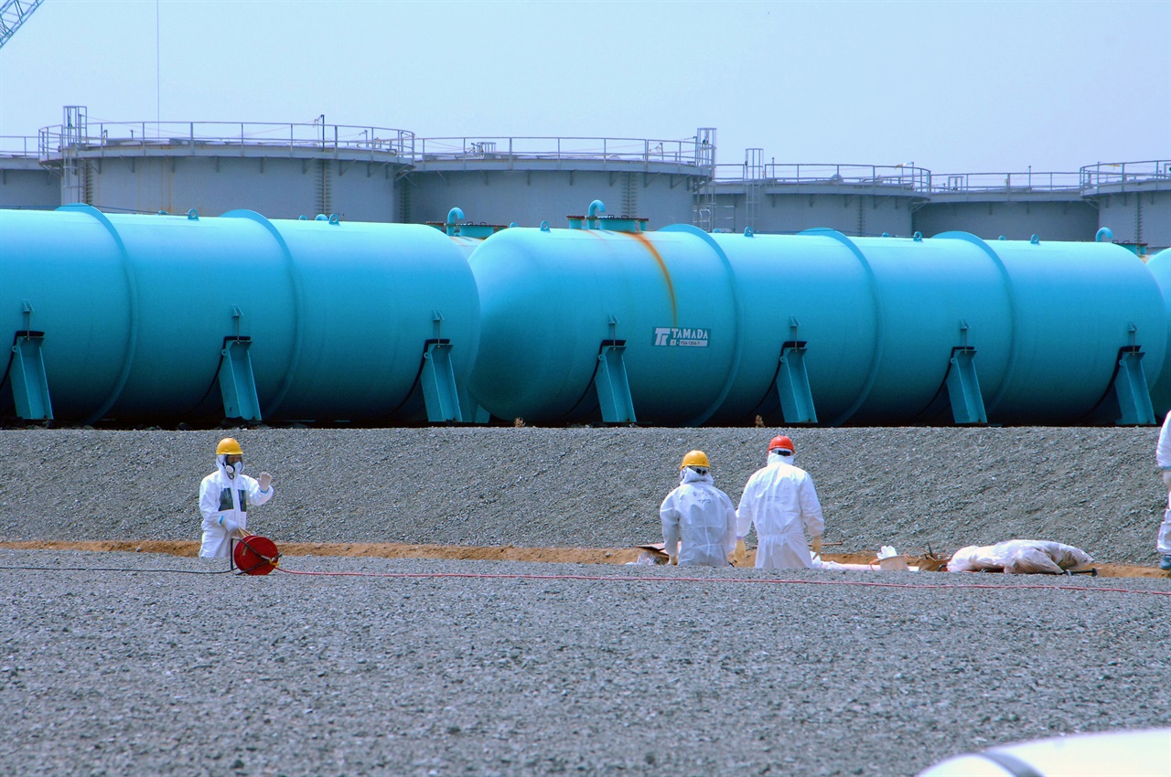 후쿠시마 오염수 저장탱크 모습