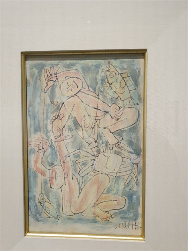 20세기 한국을 대표하는 화가면서 황소를 주제로 그림을 그렸던 화가 이중섭의 작품이다. 해방전후 혼란했던 시대에 이중섭은 한국적 서정을 화폭에 잘 녹여냈다는 평가를 받고 있다.