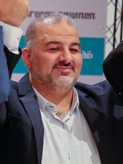 이스라엘의 정치인 만수르 압바스. 