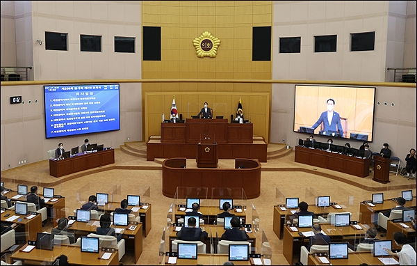 대전시의회 본회의 장면.