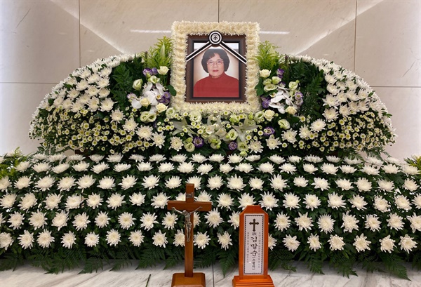 삼성서울병원장례식장에 마련된 조수미 모친 고 김말순 여사 빈소.