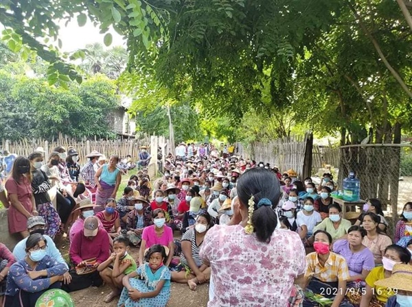 9월 5일 사가잉주 사링질시 랙바다웅에서 시위