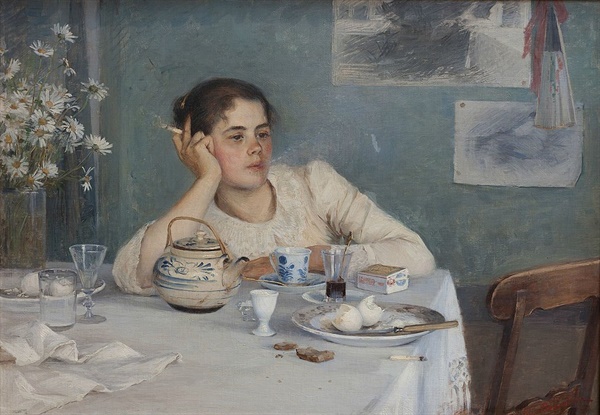  엘린 다니엘손 감보기 <아침식사 후 After Breakfast> 67x94cm, 캔버스에 유채, 1890