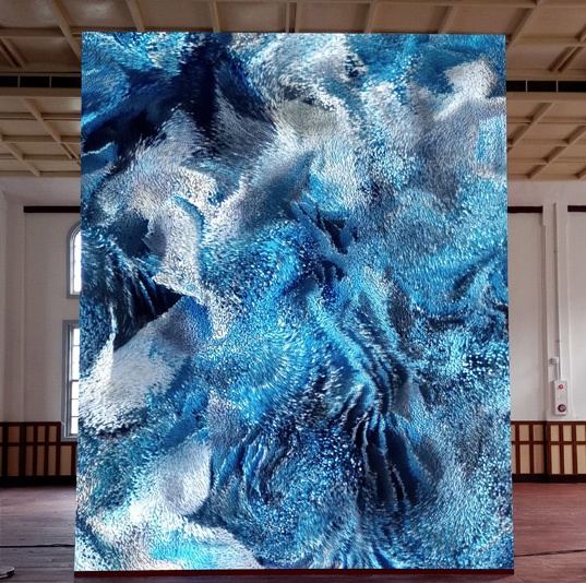 김지아나 Iceburg blue inside skyblue 21-03 Porcelain 117x91x16cm 2021