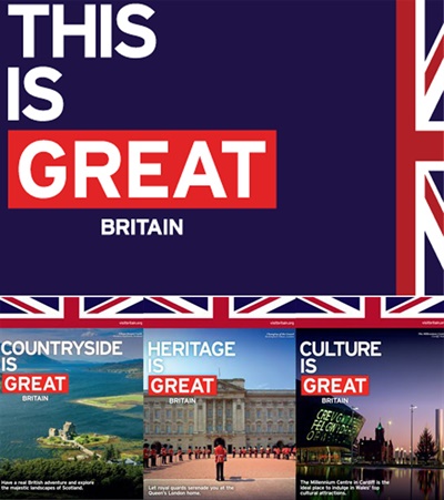 '이것이 대영제국이다(This is Great Britain). 2012년 런던올림픽을 계기로 영국 정부는 영국이 자랑하는 대표적인 가치에 대해 소개하는 'GREAT 캠페인'을 전세계적으로 진행했다.