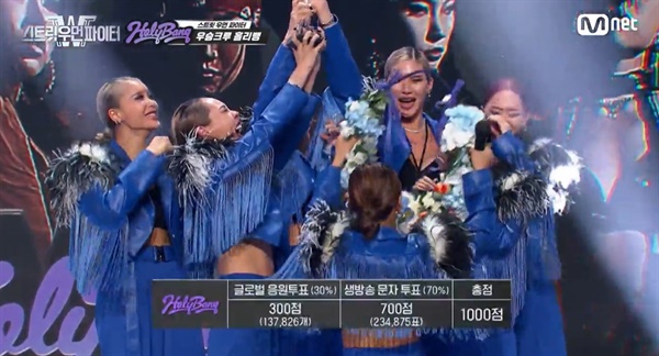  엠넷(Mnet) 댄스 서바이벌 <스트릿 우먼 파이터>의 한 장면.