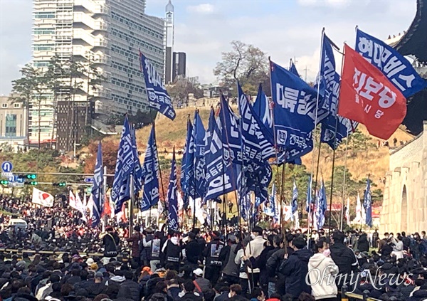 11월 13일 서울에서 열린 전국노동자대회.