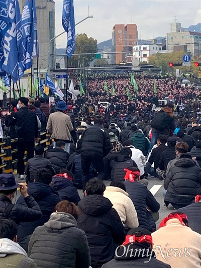 11월 13일 서울에서 열린 전국노동자대회.