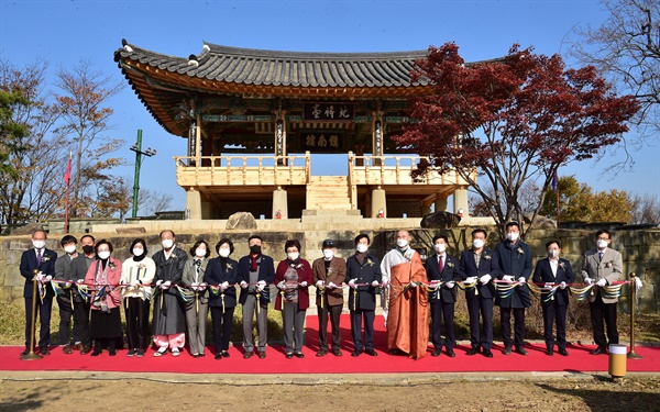 진주성 북장대 보수공사 준공.